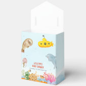 ブルー海動物航海の海洋ベビーシャワー フェイバーボックス (見開き)