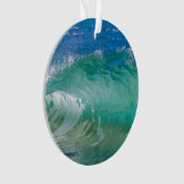 ブルー海夏ビーチ波 オーナメント (正面)