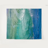 ブルー海夏ビーチ波 タペストリー (正面(横))