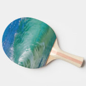 ブルー海夏ビーチ波 卓球ラケット (横)