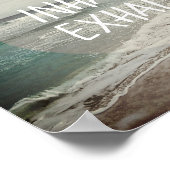 ブルー海引用文ポスターinhale exhale ポスター (角)