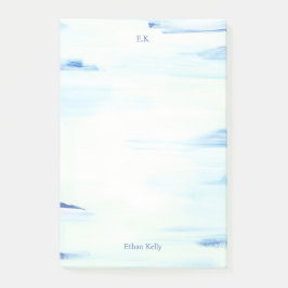 ブルー海抽象芸術アーパーソナライズされたト名 ポストイット