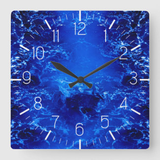 ブルー海時計 スクエア壁時計