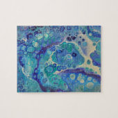 ブルー海気泡ジグソーパズル ジグソーパズル (横)