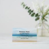 ブルー海波とサンディショアシンプルビジネス 名刺 (スタンド正面)