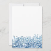 ブルー海波カジュアルのリハ結婚ーサルディナー 招待状 (裏面)