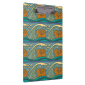 ブルー海波ナウチラスシーシェルパターン新しい クリップボード (右)