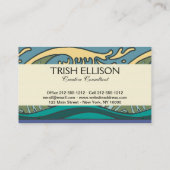 ブルー海波ナウチラスシーシェルパターン新しい 名刺 (裏面)