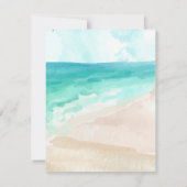 ブルー海波ビーチココナッツツリー招待状 招待状 (裏面)