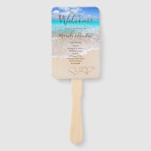 ブルー海波熱帯ビーチ結婚式計画 ハンドファン (正面)