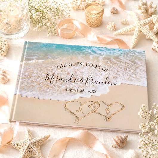 ブルー海波熱帯ビーチ結婚式 ゲストブック