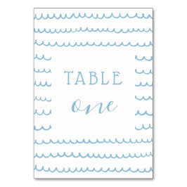 ブルー海波航海の男の赤ちゃんまたはキッド誕生日 テーブルナンバー