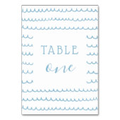 ブルー海波航海の男の赤ちゃんまたはキッド誕生日 テーブルナンバー (正面)