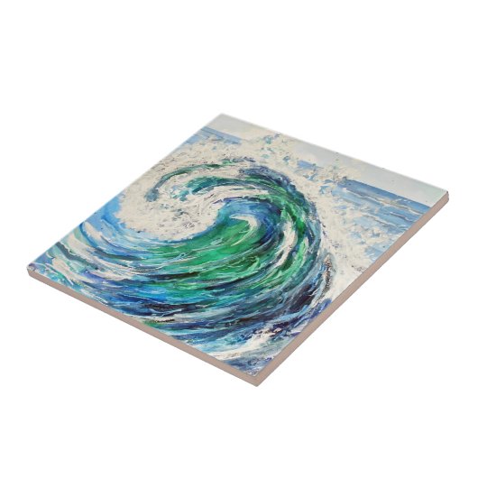 ブルー海波 タイル (側面)