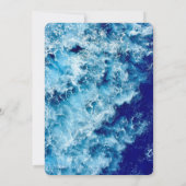 ブルー海結婚ウォーターサンキューカード サンキューカード (裏面)