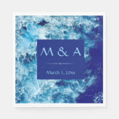 ブルー海結婚ウォーターズランチョンナプキン スタンダードランチョンナプキン (正面)