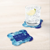 ブルー海結婚ウォーターズ紙コースター ペーパーコースター (インサイチュ)