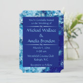 ブルー海結婚ウォーターチケット招待状 招待状 (スタンド正面)