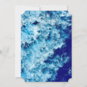 ブルー海結婚ウォーターチケット招待状 招待状 (裏面)