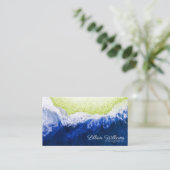 ブルー海芸術的ウェーブグリーングリッタービーチ 名刺 (スタンド正面)