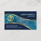 ブルー海金ゴールドイヒュスフィッシュウェーブ教会相 名刺 (正面)