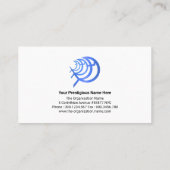 ブルー海金ゴールド波イチュス魚教会 名刺 (裏面)