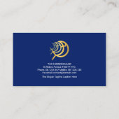 ブルー海金ゴールド波海洋ゲーム魚釣り 名刺 (裏面)