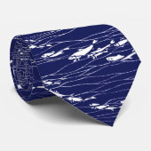 ブルー海魚スイミングネック航海のタイ ネクタイ (ロール)