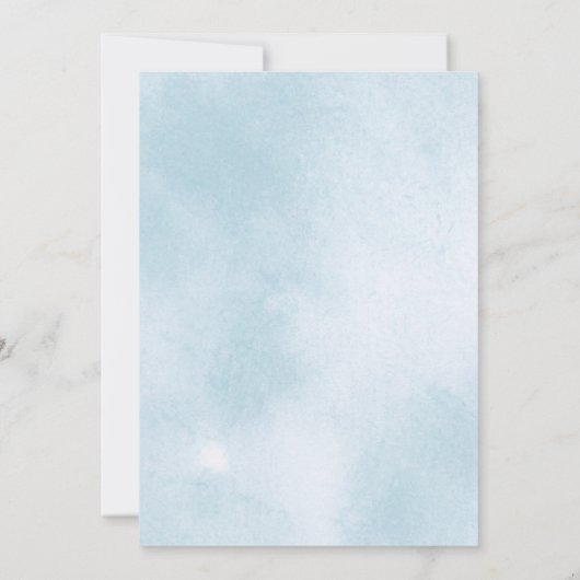 ブルー海&サンディビーチブライダルシャワーバイメール 招待状 (裏面)