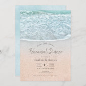 ブルー海&サンディビーチリハーサルディナー 招待状 (正面/裏面)