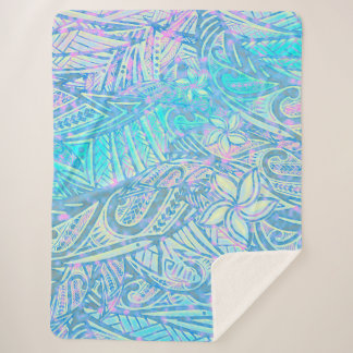 ブルー海-ハワイアン – サモアン – ポリネシア族の部族 シェルパブランケット