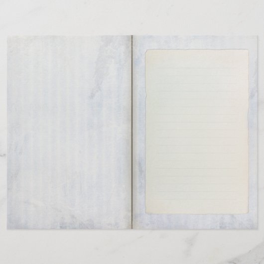 ブルー淡い色のシャビーストライプのスクラップブック紙 (正面)