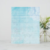 ブルー淡い色のシャビーフローラスクラップブック紙 (スタンド正面)