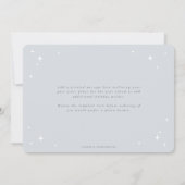 ブルー淡い色のシーズンズグリーティングレトロスターズフラット シーズンカード (裏面)