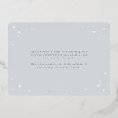 ブルー淡い色のシーズンズグリーティングレトロスターズフラット 箔シーズンカード (裏面)