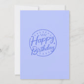 ブルー淡い色のスモダン・スウィート16誕生日for Girl 招待状 (裏面)