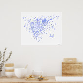 ブルー淡い色のトランペット天使ポスター ポスター (キッチン)