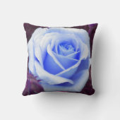 ブルー淡い色のバラ装飾用クッション クッション (裏面)