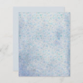 ブルー淡い色のフローラスクラップブック紙 (正面/裏面)