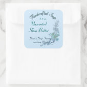 ブルー淡い色のフローラ手作り石鹸Ver.2 スクエアシール (バッグ)