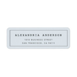 ブルー淡い色のミニマリストクリーン縁ど住所 シール