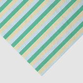 ブルー淡い色の、アクアグリーン、ベージュストライプ 薄葉紙 (詳細)