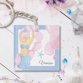ブルー淡い色の&ピンクマーメイドパーティーアドベンチャーキーチェーン キーホルダー