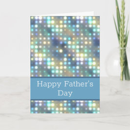 ブルー淡い色の《写真》ぼけ味ハッピーファーザー カード
