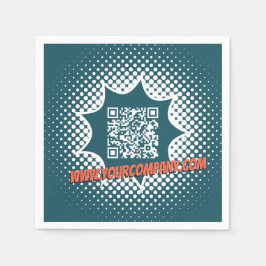 ブルー清掃サービス カスタム WWW 紙ナプキン スタンダードカクテルナプキン