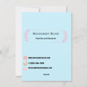 ブルー渦巻形のサンキューカードスモールビジネス シーズンカード (裏面)