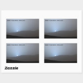 ブルー火星の夕日 長方形シール (シート)