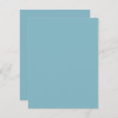 ブルー無地のパステルトーンミニマルプロフェッショナル ノートカード (正面/裏面)