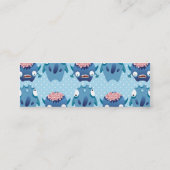 ブルー熱狂するモンスターズおもしろいビューツ贈子供へり物 スキニー名刺 (裏面)