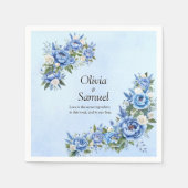 ブルー牡丹オンブルーカクテル スタンダードカクテルナプキン (正面)